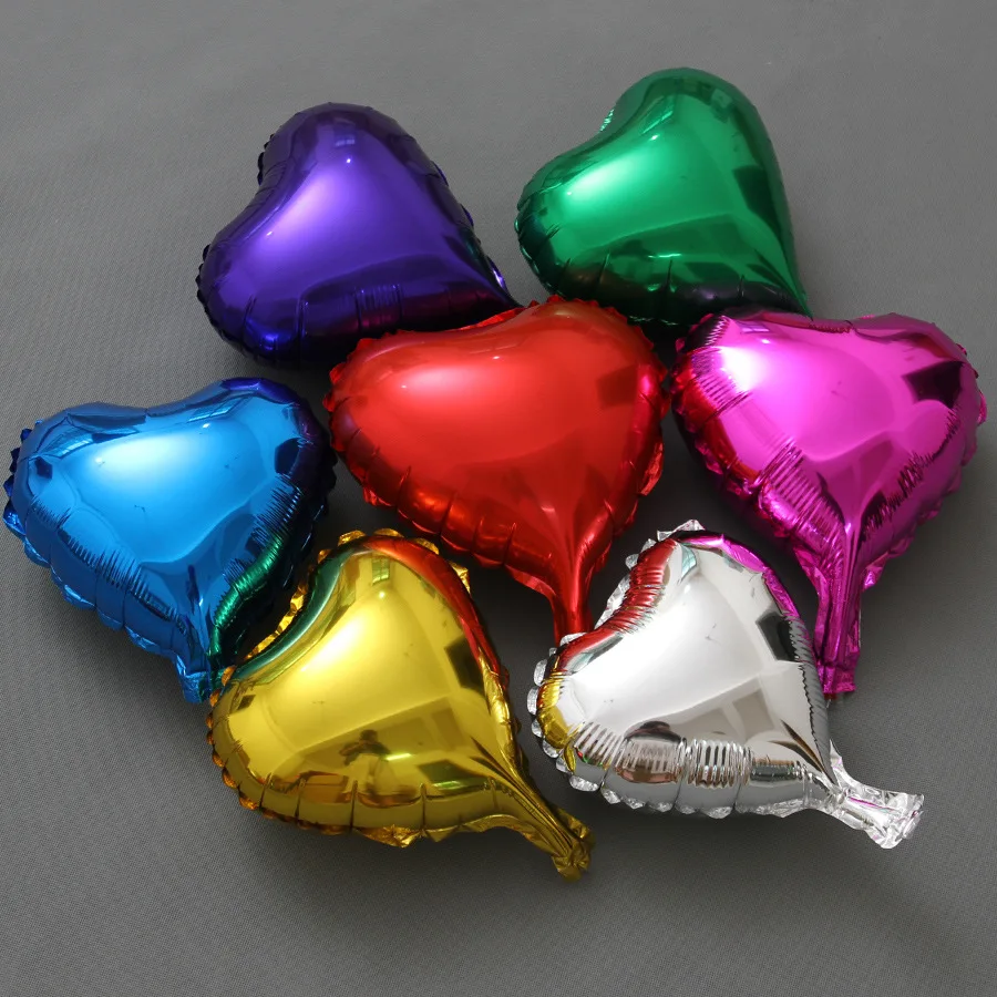 

5pcs / Lot 10-inch Heart-shaped Foil Balloon Toy Wholesale Wedding Birthday Party 2017 Christmas New Year Party Decorations