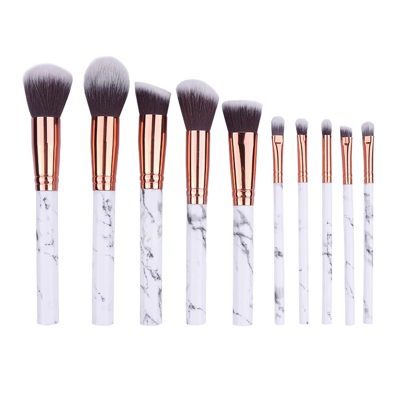 

The Beautiful Marble Luxe Professional Makeup Brushes Set Powder Foundation Eyeshadow Beauty Essential Cosmetics Brush 10pcs/set