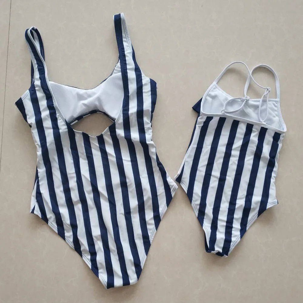 NASHAKAITE/купальник «Мама и я», в полоску, на талии, с оборками ...