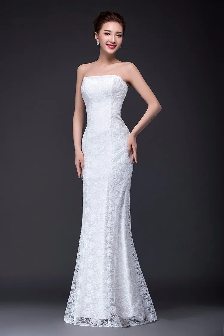 DM-2670Z#Spring summer new long Dresses white and red 2021 tail sexy slim bride violet toast suit wedding dress wholesale cheap red wedding dresses