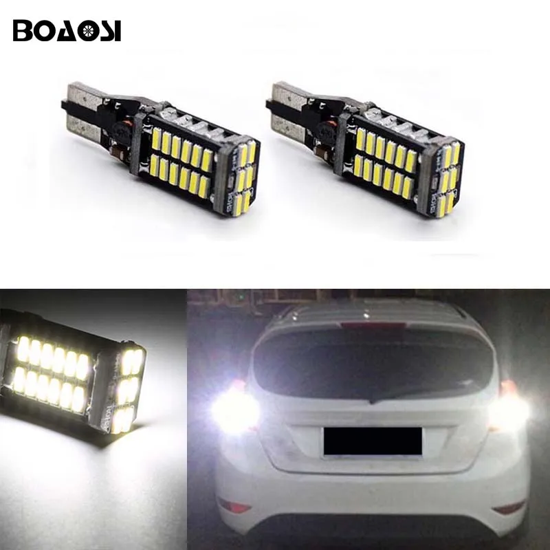 

BOAOSI 2x Canbus T15 LED 4014SMD White Car Auto Backup Reverse Stop Parking Light For Ford new focus EDGE KUGA NEW MONDEO 2013