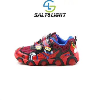 

JUSTSL Spring autumn 2016 new children cartoon Iron Man sport shoes boys fashion shinny sneakers running shoes for kids