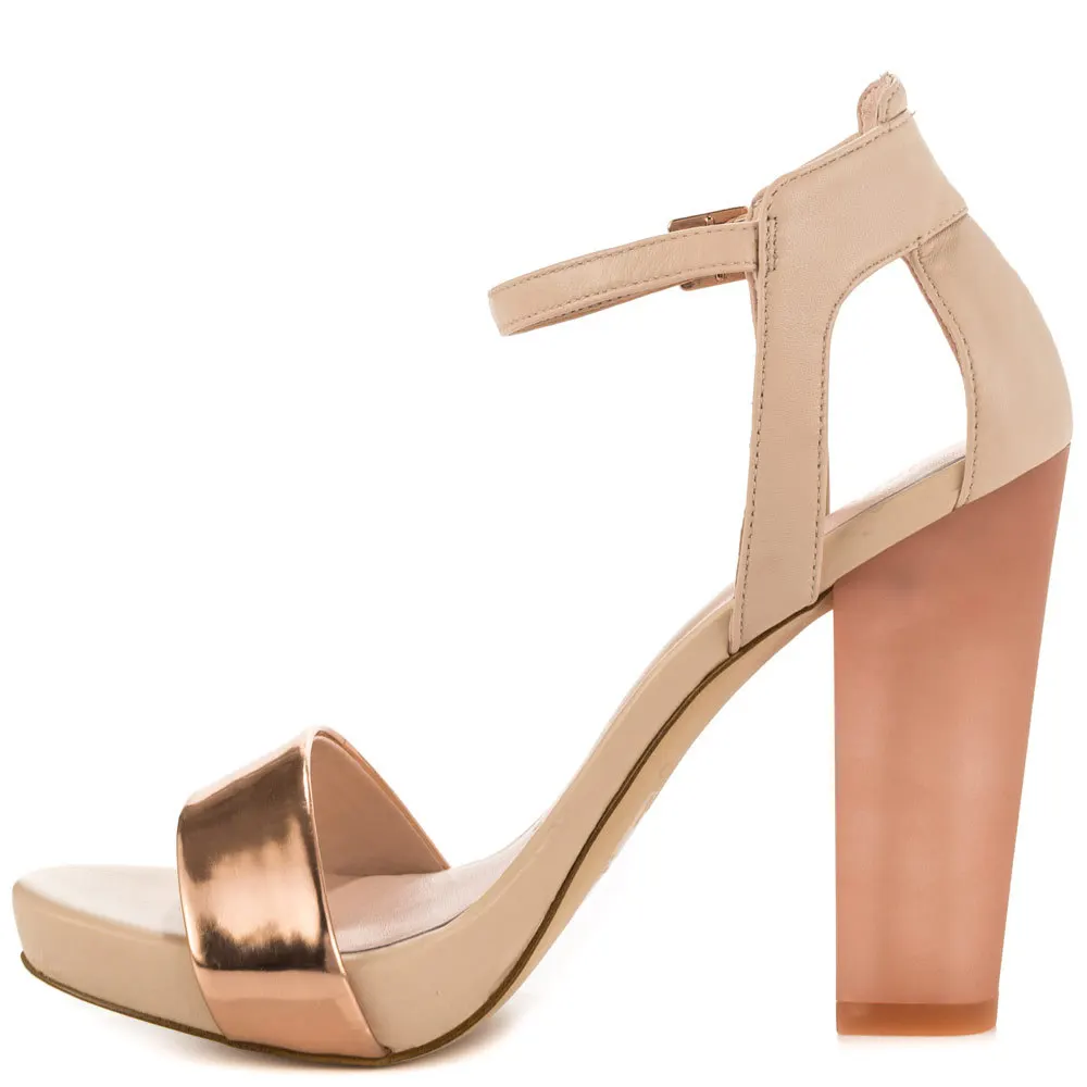 

Black / Nude Chunky Heel Women Sandal Back Zip Open Toe Mature High Heels Shoes Women 2015 Chaussures Compensees Femme