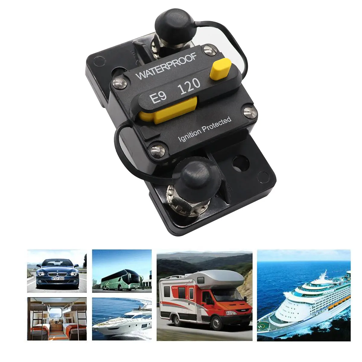 

48V 120A/140A/150A Fuse Reset Car Auto 150A AMP Amplifier Circuit Breaker Waterproof For Automobiels Marine Ships Boat RV