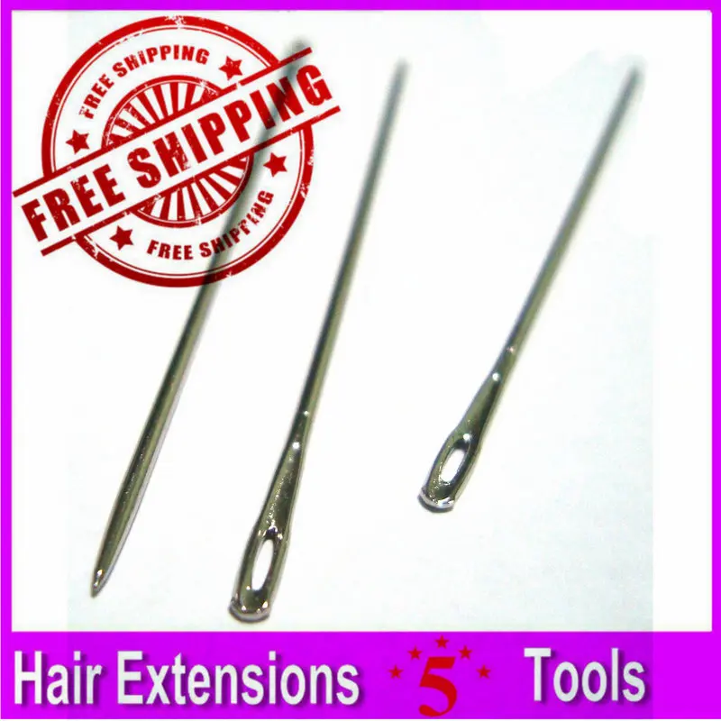 12pcs Stick Shape Hair Weaving Bodkin Needles / Long Hair Needles For