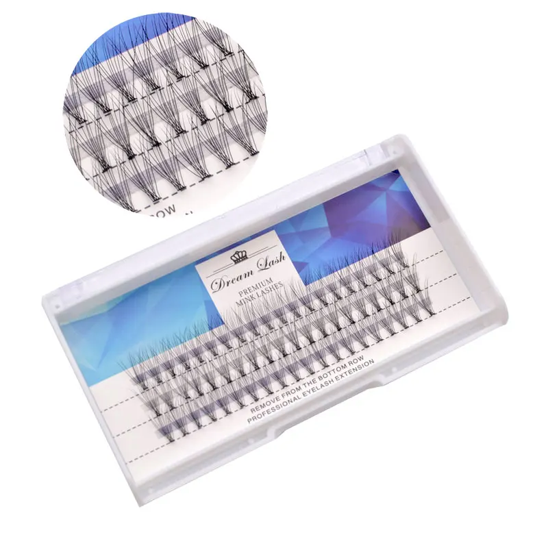 

Professional 60pcs Permium Mink Lashes Cluster Natural Black Soft Eyelash Extension False Eyelashes Party Makeup Tool