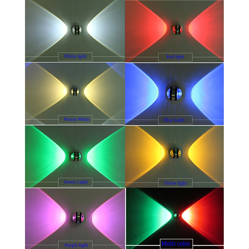 Хрустальный светодиодный настенный светильник AC85-265V 2 Вт вверх и вниз настенный светодиодный светильник современный бра для украшения дома дизайн НЛО
