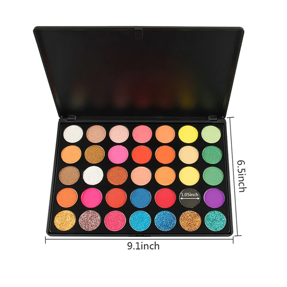 

Cosmetic Matte Eyeshadow Cream Tools Make-up Hair Beauty Makeup Palette Shimmer Set 35 Colors Eyeshadow Soft Synthetic Hair