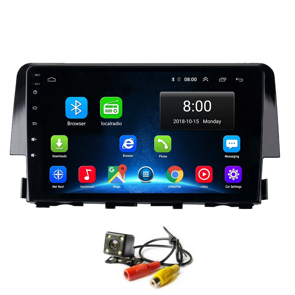 Android 8 1 автомобильный Радио GPS головное устройство Navi для Honda Civic 2016-2018 Авторадио