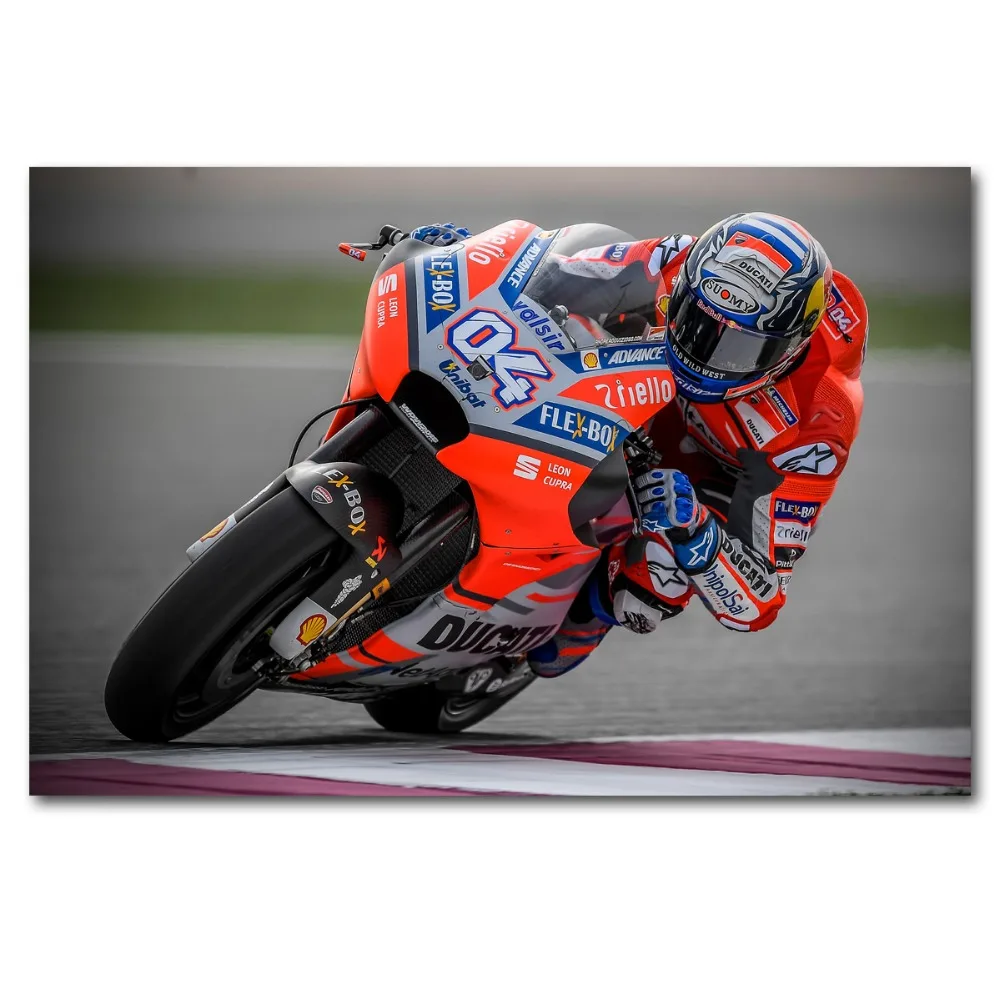 Andrea Dovizioso мотогонщика гоночный Superbike Плакаты Wall Art Картина шелковой из плотной