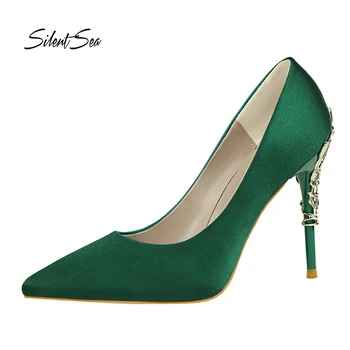 

Silentsea Women Pumps High Heel Shoes Pointed Toe Ladies High Heels Shoes Bridal Wedding Shoes ladies designer new shoes