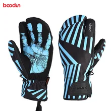 Лыжные перчатки Boodun с сенсорным экраном для женщин и мужчин, перчатки для сноуборда, зимние теплые лыжные ветрозащитные водонепроницаемые зимние перчатки