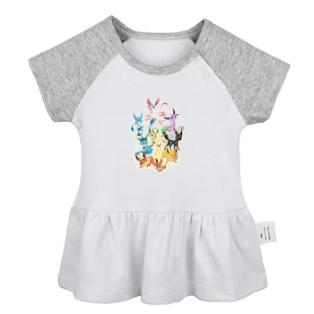 

Pokemon eevee family Espeon Flareon Glaceon Jolteon Leafeon Sylveon Umbreon Newborn Baby Girls Dresses Toddler Infant Clothes