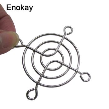 

Enokay 5Pcs New 5cm Iron Net High Quality 1.97 Inches DC Fan Grill Protector Silver Metal Finger Guard Cover Used for 50mm Fan