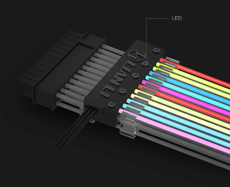 LIANLI Rainbow 5 в RGB удлинитель питания используется для 24PIN к материнской плате или 8PIN+ 8PIN к GPU/кабель передачи/Поддержка 3PIN коннектор