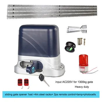 

Electric sliding door motor / automatic door opener moving wheel door with 4m steel tooth with warning light infrared radiation