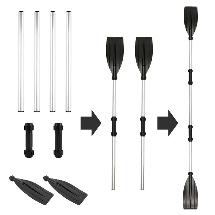 

New 2 Pcs Aluminum Alloy Detachable Float Afloat Oars Fitting Boat Rafting Paddle Canoe Oar Boating Accessories Drop Shipping