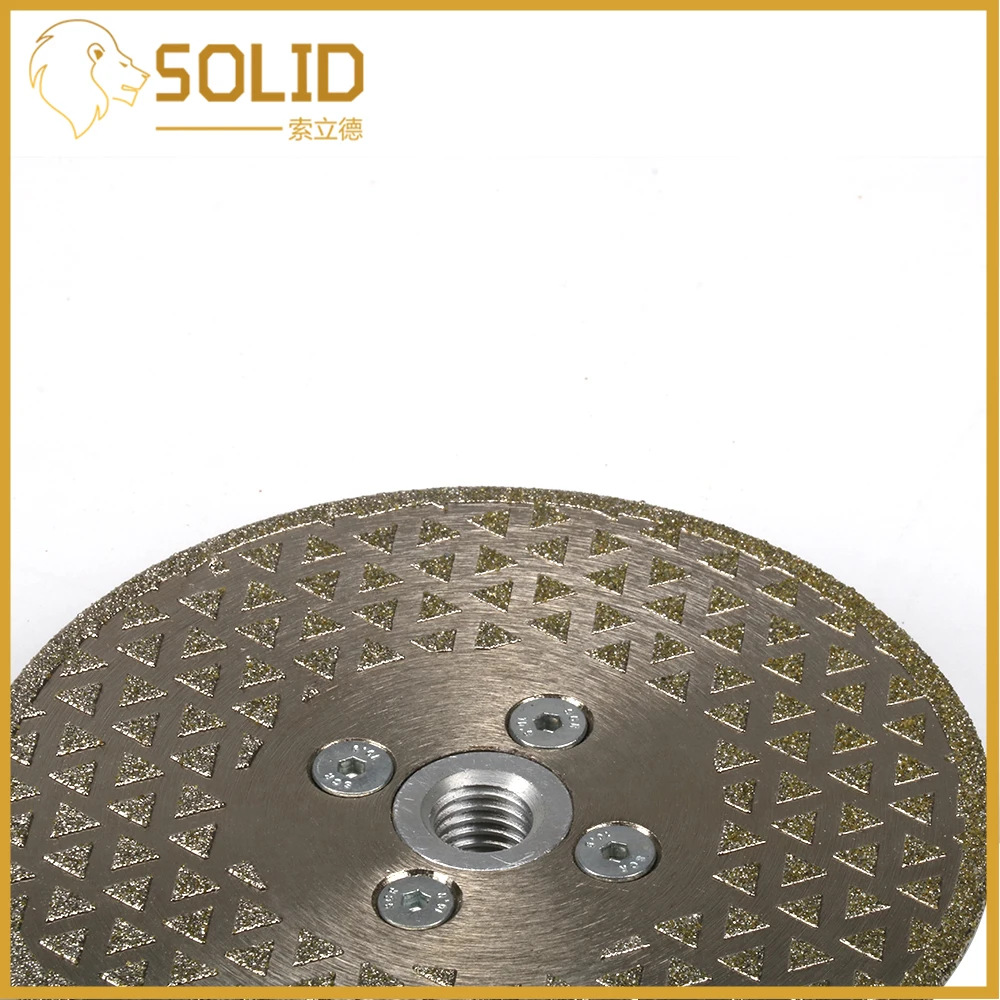 5 "алмазный отрезной диск с электролитическим покрытием шлифовальный дисковый пильный диск M14 фланец из нержавеющей стали для Мрамор