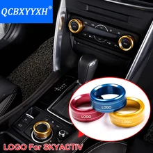 QCBXYYXH 3 шт. автомобильный Стайлинг охлаждающий воздух ручку крышки алюминиевый выключатель AC Ручка чехол для Mazda CX-5 CX-8 CX-9 Axela Atenza