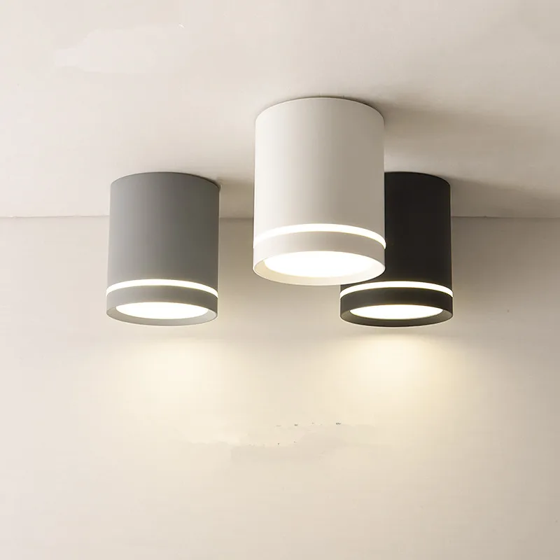 

7W 9W 12W LED Downlight Ceiling Lamps Surface Mounted Panel Light for Living Room Bedroom Hallway Kitchen Office COB AC85-265V