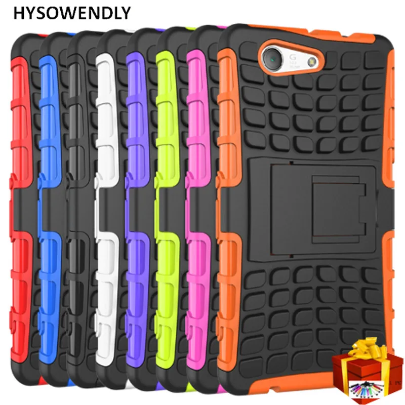 

HYSOWENDLY 3D Heavy Duty Armor Hard PC Slim Rugged Cases Bumper Cover Case For Sony Xperia Z2 Z3 Z3mini Z3 Compact M4 Aqua M5 E4