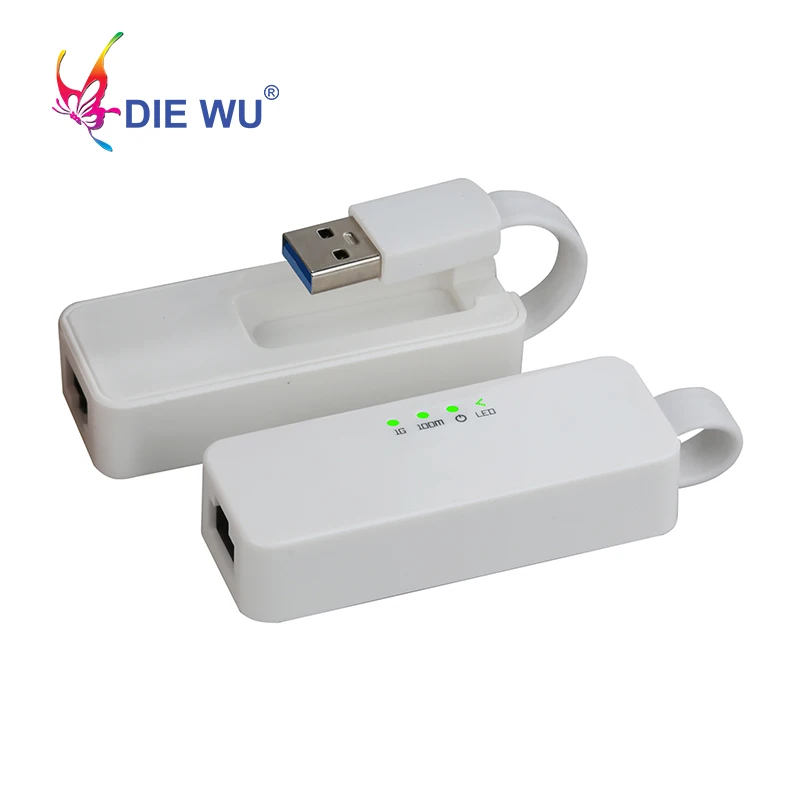 DIEWU USB 3,0 к RJ45 сетевая карта Lan адаптер 10/100/1000 Мбит/с Ethernet адаптер Realtek RTL8153 для планшетных ПК Win 7 8 10 XP