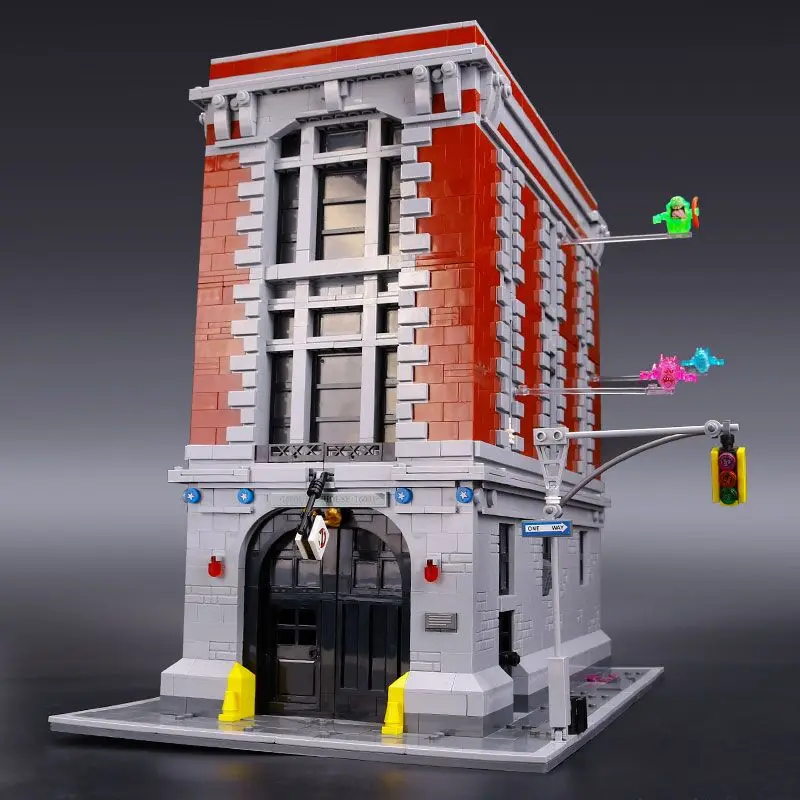 

LEPIN 16001 4695Pcs Ghostbusters Firehouse Headquarters set Model Building Blocks LegoINGlys Toys for Children Compatible 75827