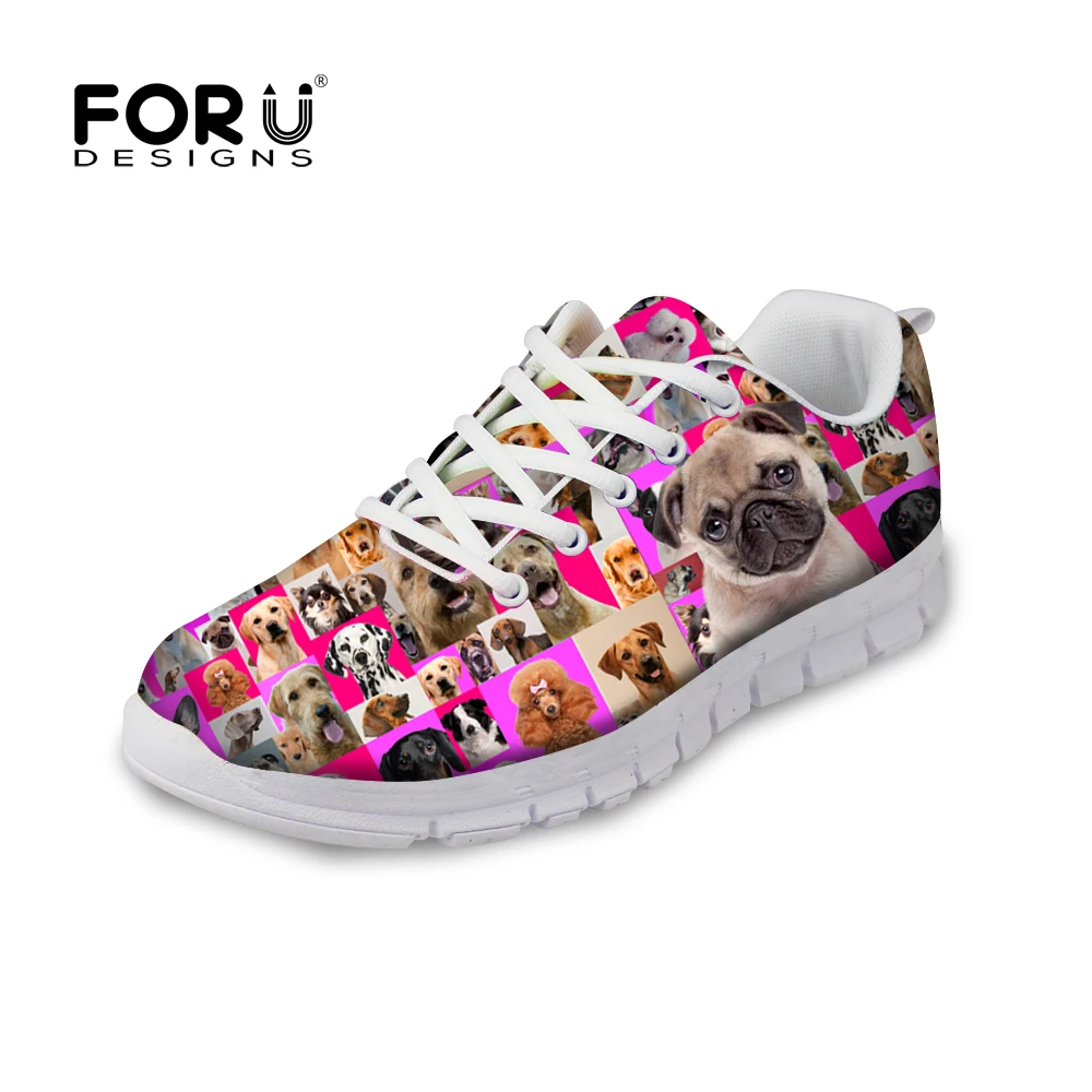 sneakers with dog prints