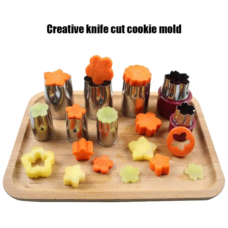 Kitchen Gadgets Cookie Flower Type Vegetable And Fruit Cutter Mold Flower Pattern Butterfly Face Embossing Knife Accessories (15)