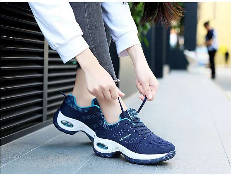 Spring Women Flat Platform Shoes Breathable Mesh Casual Flats Shoes Woman Lace-up Basket Femme Ladies Sneakers creepers (13)