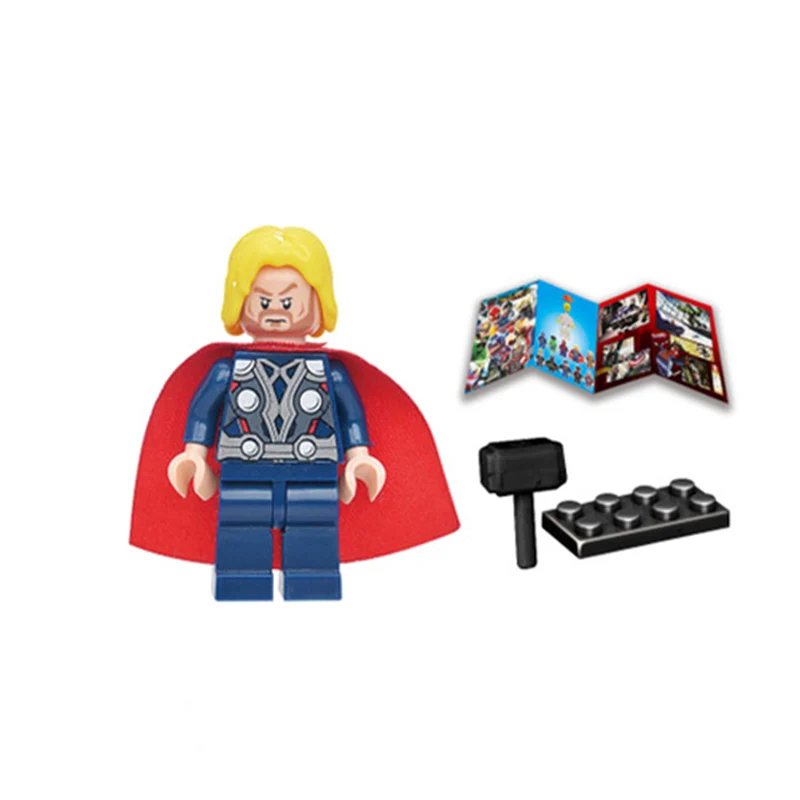 10Pcs/Set Batman Marvel Avengers Super Heroes Building Blocks figures Captain America Compatible With Legoed Toys For Children