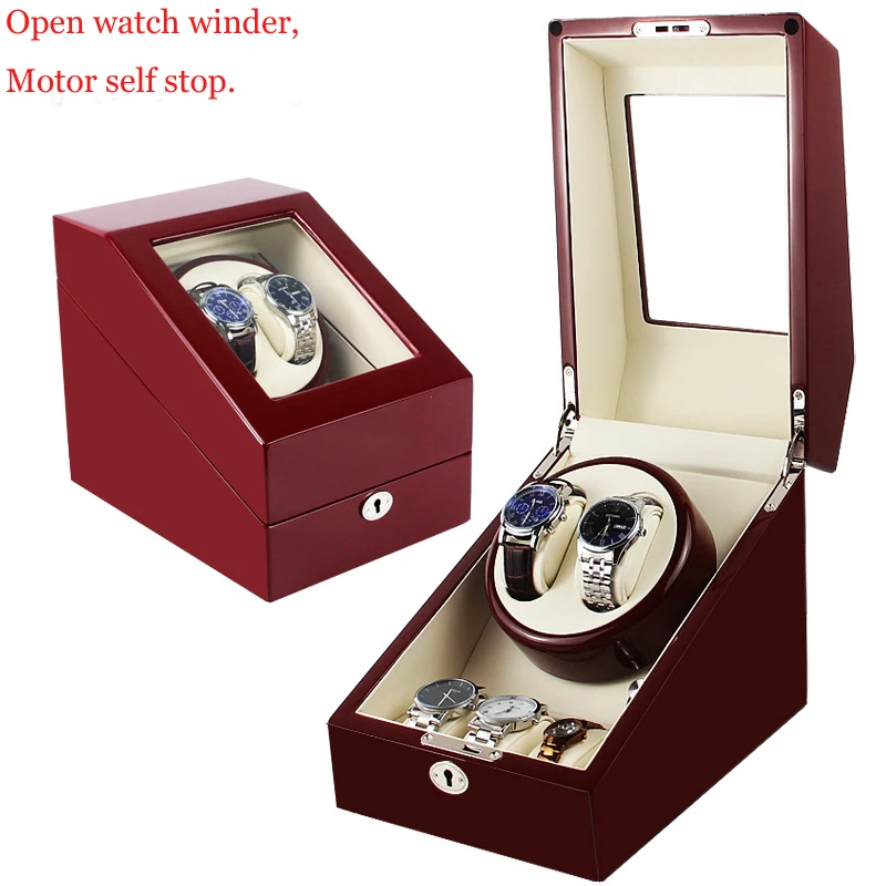 2019 nouveau design marque automatique montre remontoir boîte étui de luxe ouvert rotation moteur a