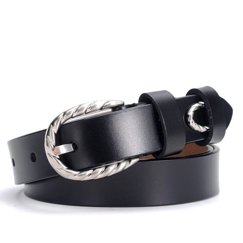 Аксессуары Новинка Ceinture Femme ремень ручной работы из натуральной кожи плетеная игла для ремня Пряжка Повседневный стиль роскошные женские повседневные ремни - Цвет: black