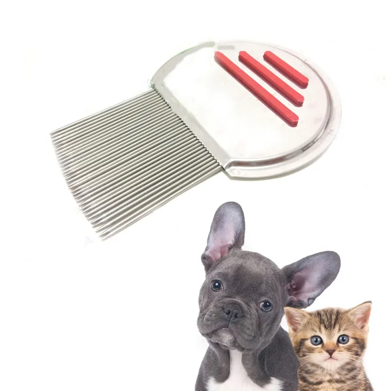 Pet Grooming Products Lice Comb Round Stainless Steel Plain Weave