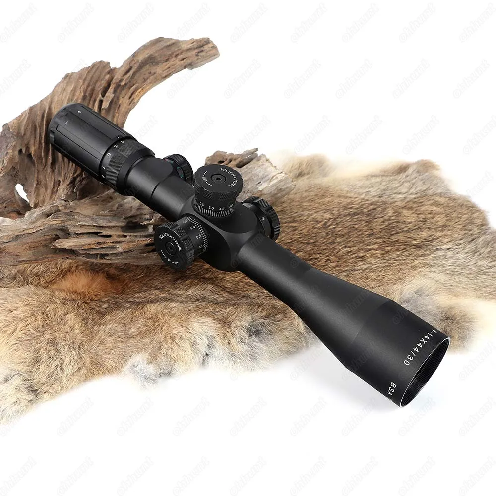 BSA TMD 4-14X44-30 IR Hunting Riflescope Side Parallax Tactical Optical Sight Red Green Reticle Illuminated Rifle Scope  (7)