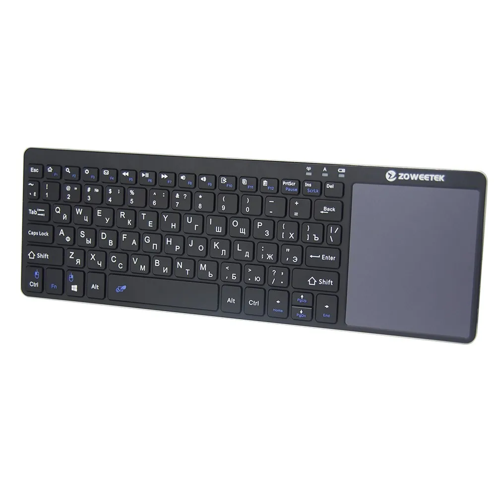 Zoweetek K12 1 2 4 г русский французский мини беспроводная клавиатура с тачпадом для Smart