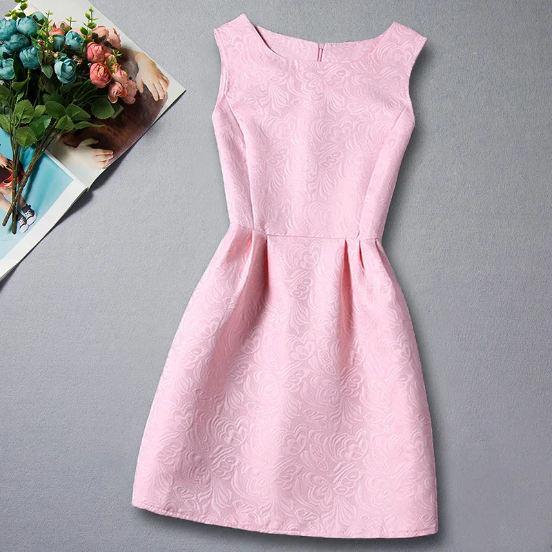 

Fashion Girls Dresses Sleeveless Solid Color Princess Dress Printed Child Dress Designer Teenagers Party Dress Kids Clothes