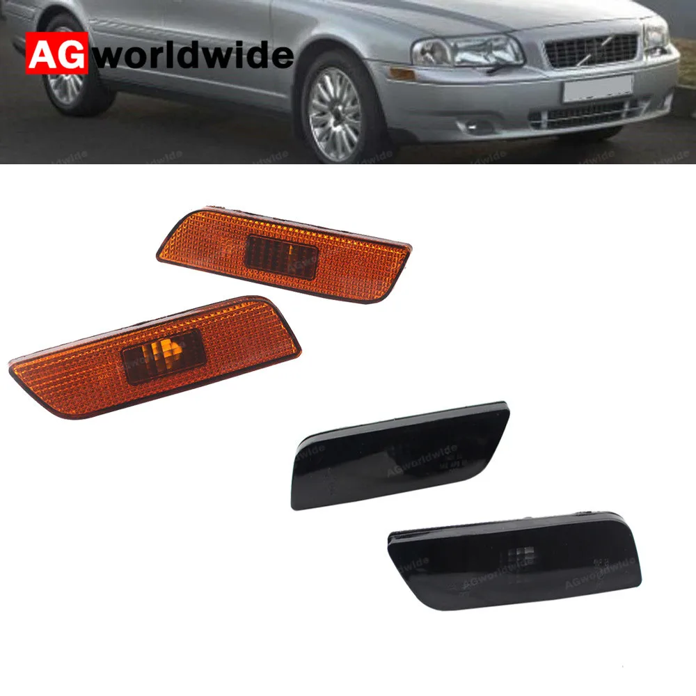 

Front Marker Turn Signal Indicator Lamp Light Lens Housing Left Right For Volvo S80 2002-2006 30744360 30744361