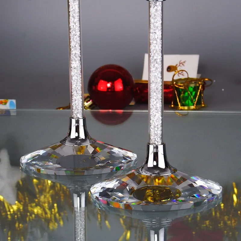 Рождественские флейты для шампанского, стеклянные es Хрустальные стеклянные подставки, украшенные свадебными чашками для шампанского, вечерние детский набор обеденного стола, хороший подарок для церемонии