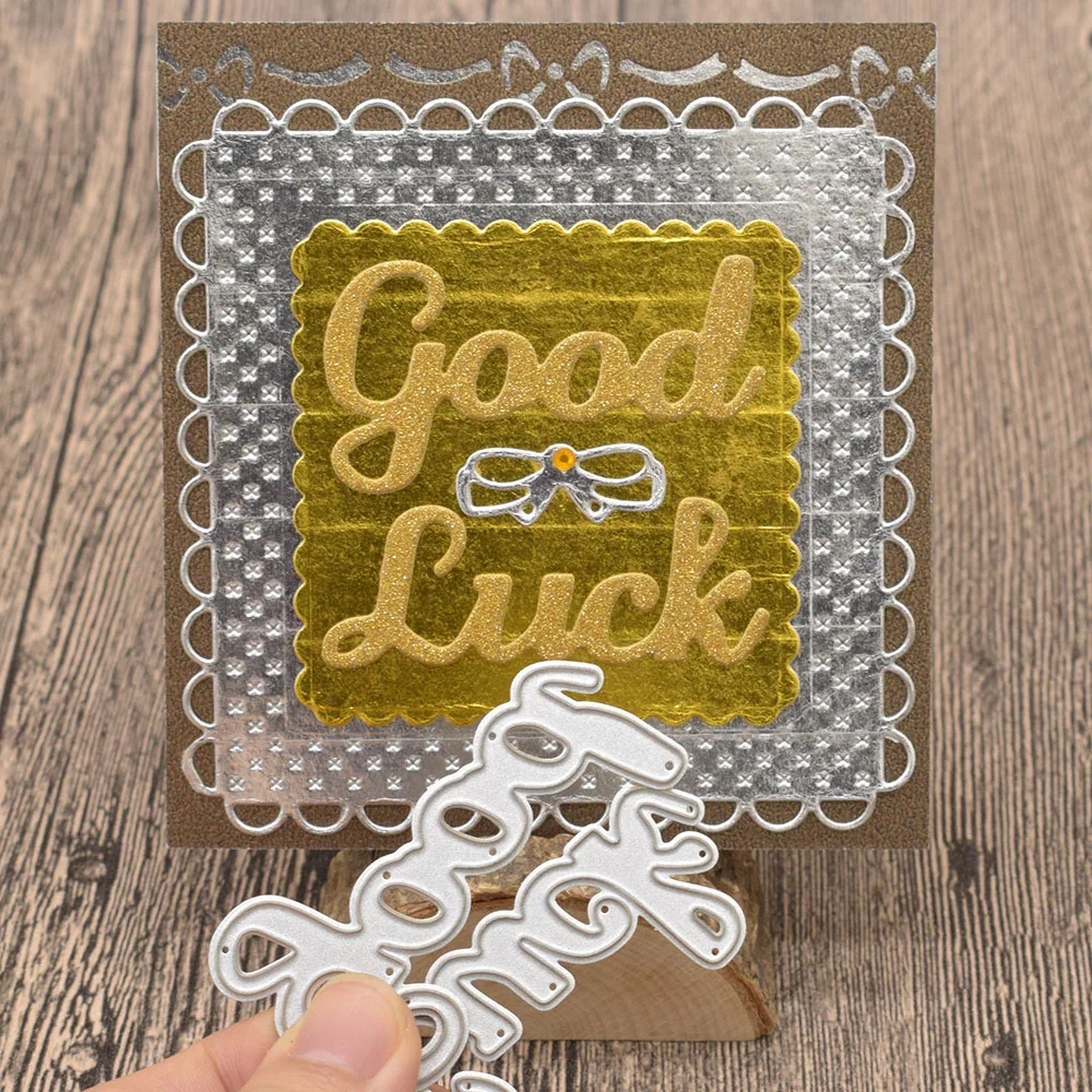

Good Luck Letter Metal Cutting Dies Words for Scrapbooking Album Greeting Card Making Paper Embossing Die Cuts