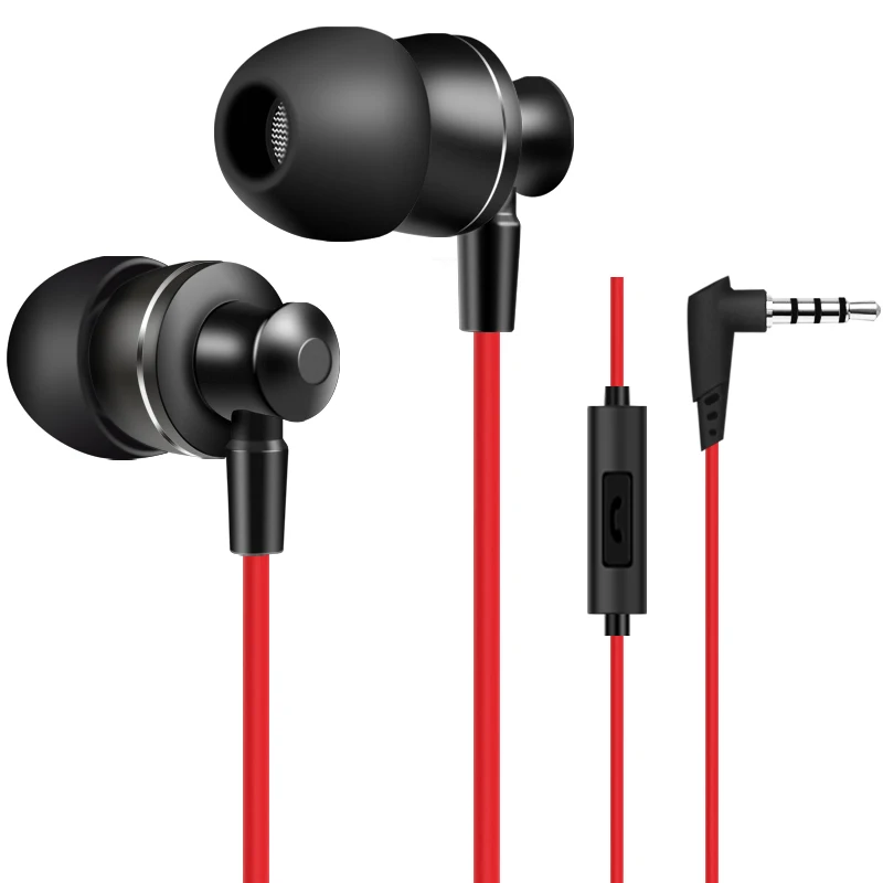 Hot Sell Earphone Metal Headset PTM M3 font b Headphone b font with Microphone Earbuds for