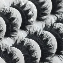 5 пар/лот, красивые длинные толстые накладные ресницы для макияжа, Длинные Черные Накладные ресницы ручной работы, накладные ресницы для макияжа, Лидер продаж