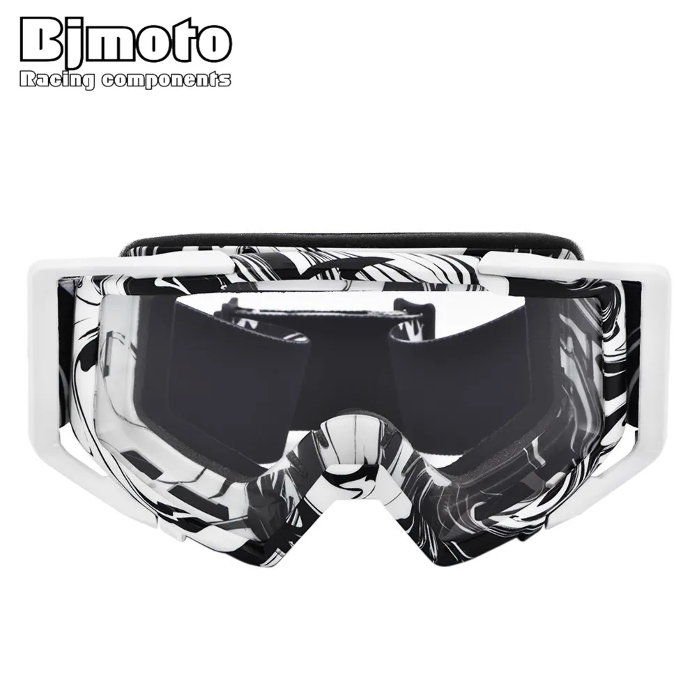 

Bjmoto Adult Goggles Motorcycle ATV Eyewear Multicolor Frame Protective Gears Flexible Cross Country helmet goggle Moto Glasses