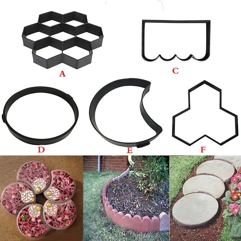 Форма для изготовления дорожек 2019top форма для производства брусчатки подъездная дорожка патио шаговый тротуар из камня асфальтоукладчик путь Производитель DIY g90529