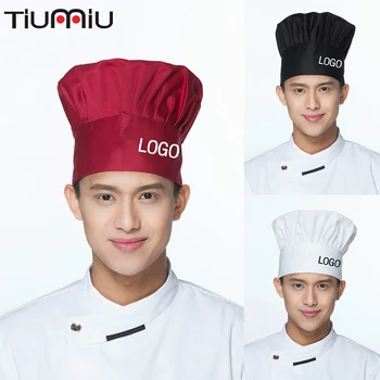 

Chef Hat Kitchen Unisex Mushroom Hat Gorro Chef Hats Waiter Workwear Mushroom Caps Wholesale LOGO Printing
