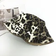 Хлопковая одежда с леопардовой расцветкой для Панама для рыбака шляпа на открытом воздухе Дорожная шляпа шляпы от солнца для мужчин и женщин 197