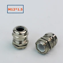 1 шт. M12* 1,5 кабельный ввод Разъем IP68 Никель латунь металл Водонепроницаемый соединение для 3-6,5 мм кабель