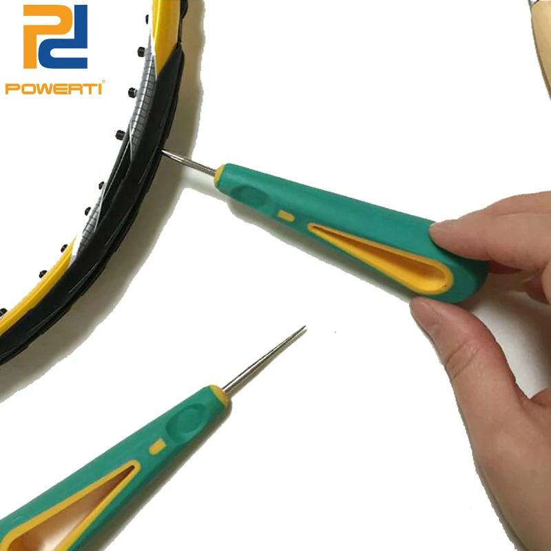 

POWERTI 3pcs/lot Green Tennis Stringing Tools Awl Stringing Parts Badminton Racket Grommet Manual String Tools for TennisRacket