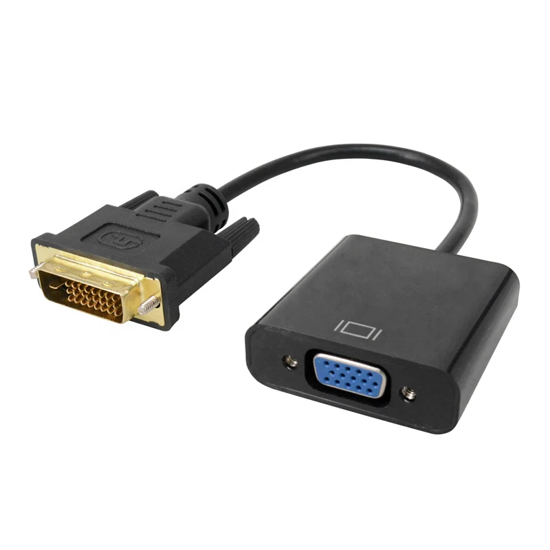 

AOSANG DVI Male to VGA Female Video Converter Adapter DVI 24+1 25 Pin DVI-D to VGA Adapter Cable for TV PS3 PS4 PC Display 1080P