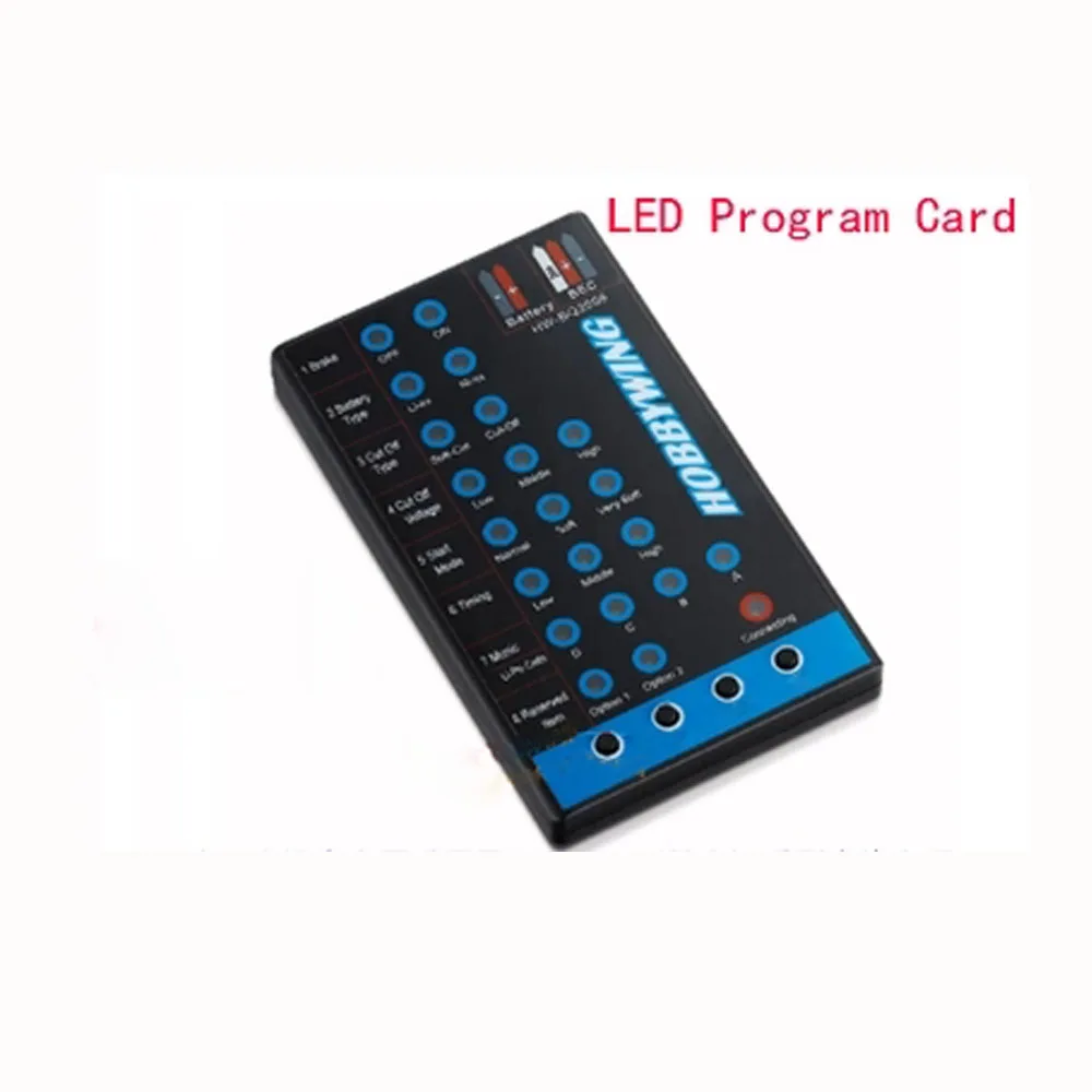 

HOBBYWING Program Card LED BLACK Skywalker 20A 30A 40A 60A 80A FLYFUN Pentium ESC Helicopter